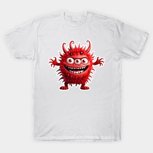 Red funny monster T-Shirt